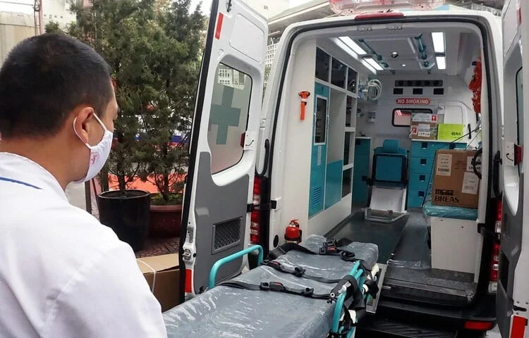 Xe cứu thương tại Cà Mau