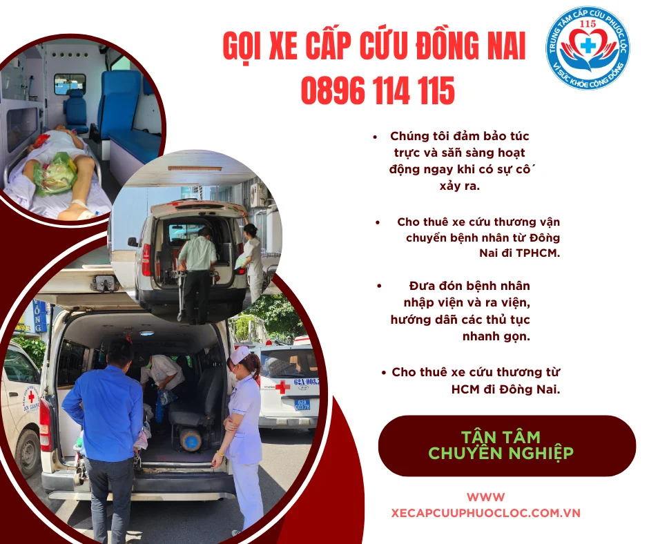 Gọi xe cấp cứu Biên Hoà Đồng Nai 0896 114 115