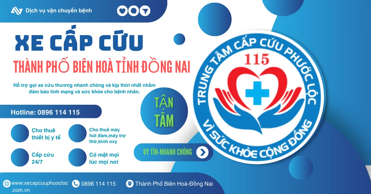 xe cấp cứu Biên Hoà tỉnh Đồng Nai