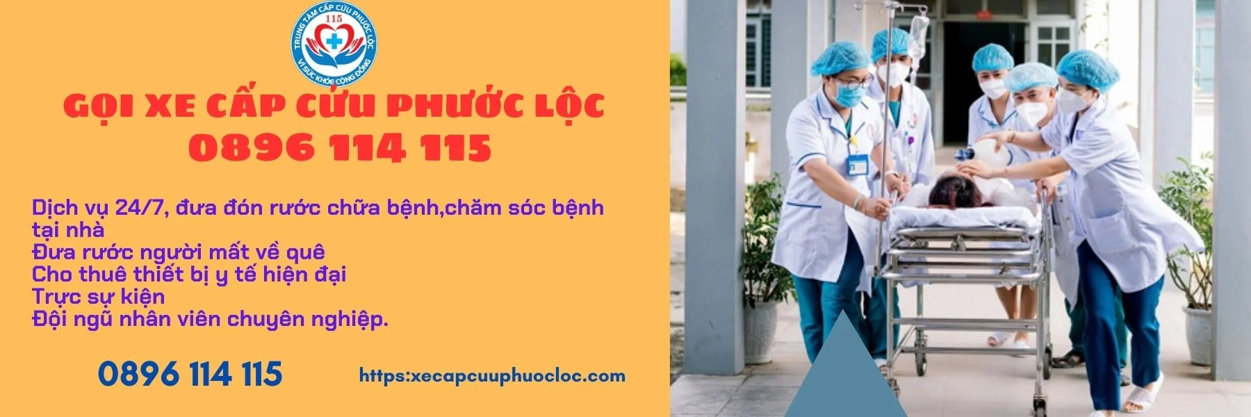 xe cứu thương Phước Lộc vận chuyển đưa đón bệnh Long Xuyên An Giang
