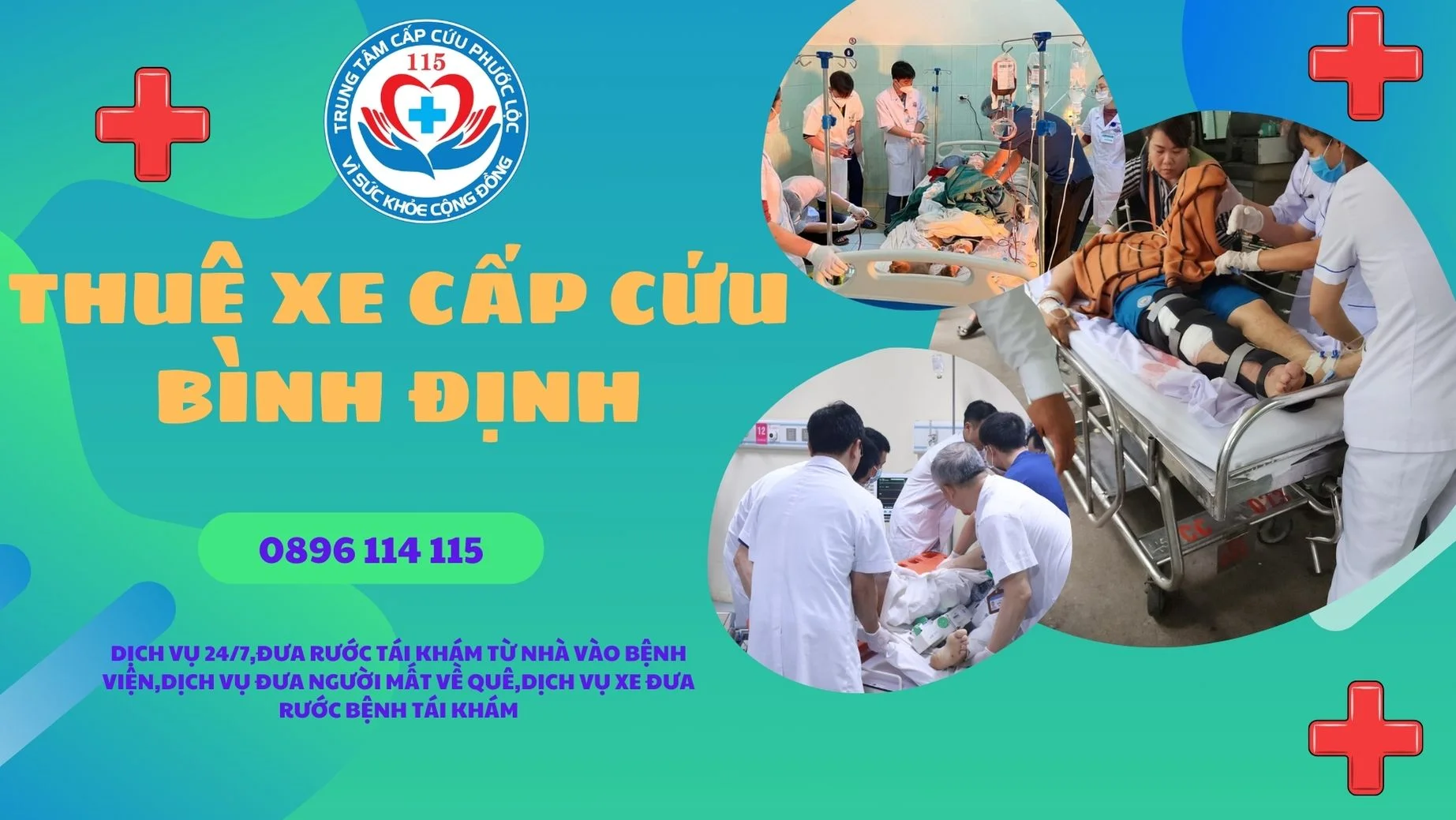 Gọi xe cấp cứu Bình Định 0896 114 115